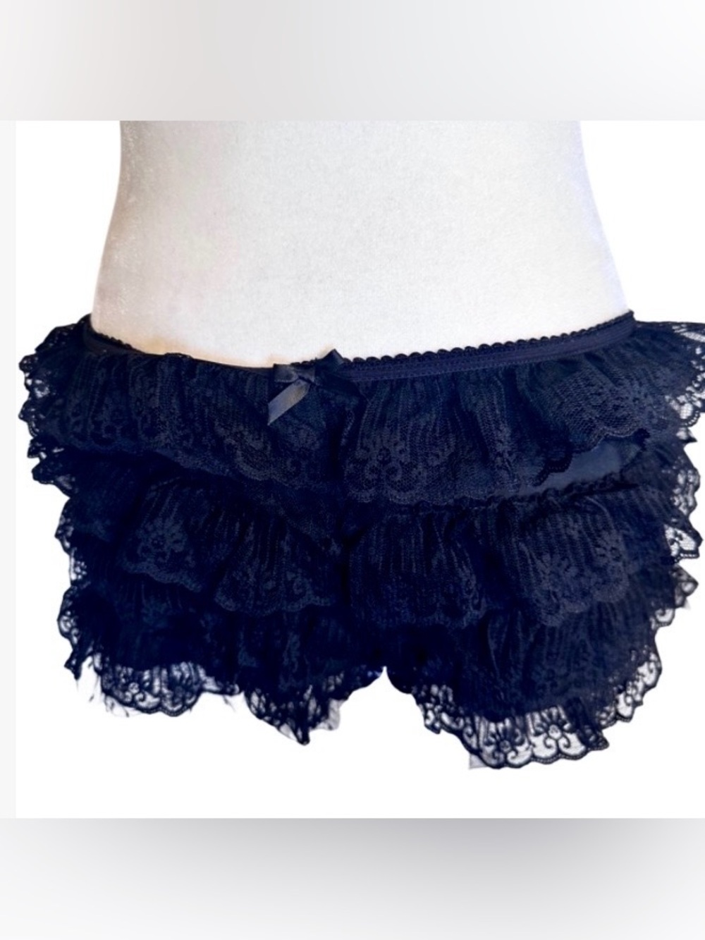 Jaded London Black Lace Ruffle Mini Shorts